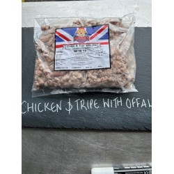 Chicken and Tripe with Offal (80-10-10)l - box of 16 x 500g packets Chicken and Tripe with Offal (80-10-10)l - box of 16 x 500g packets