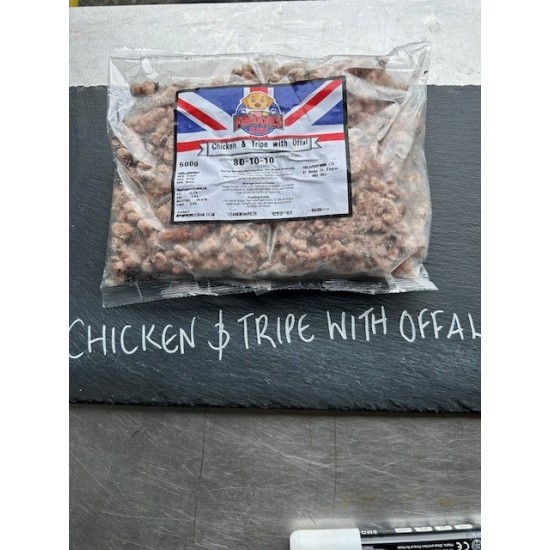 Chicken and Tripe with Offal (80-10-10)l - box of 16 x 500g packets