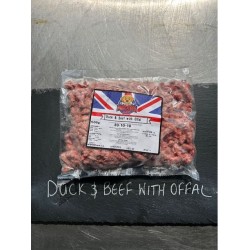 Duck and Beef with Offal (80-10-10) -box of 16 x 500g packets